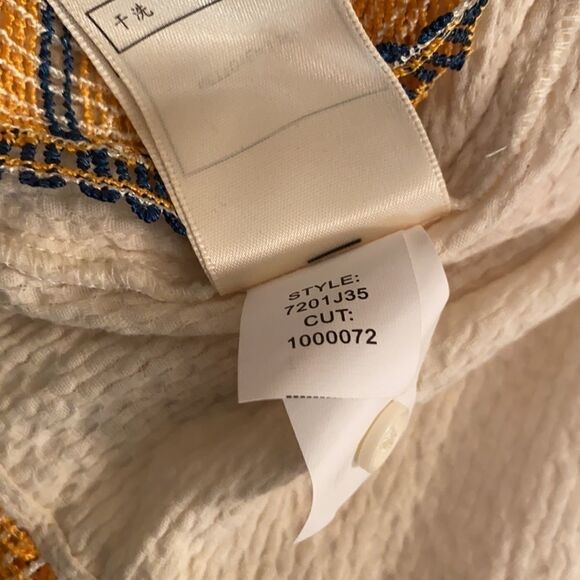 Leon Max Embroidered Cotton Boho Ruffle Sleeveless Artsy Top M - Picture 12 of 12